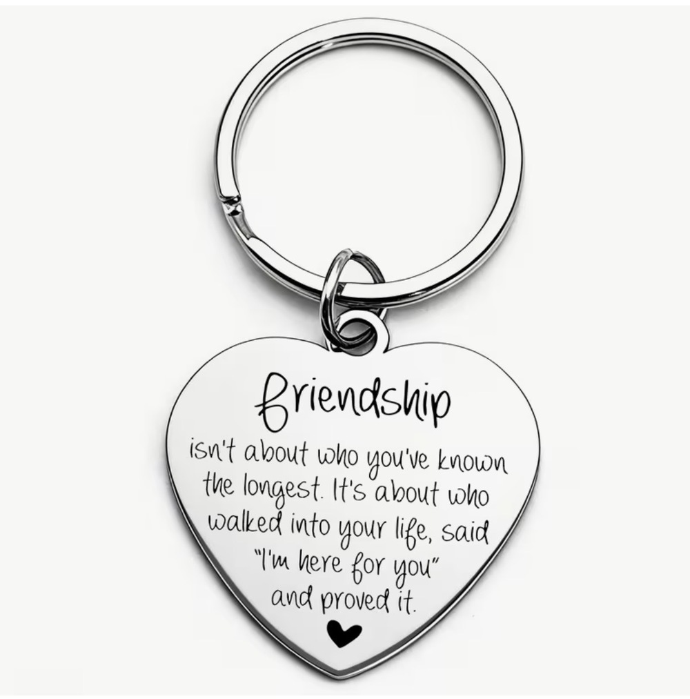 3/$25 Friendship Isn't About Who You've Known The Longest Stainless Keychain NEW